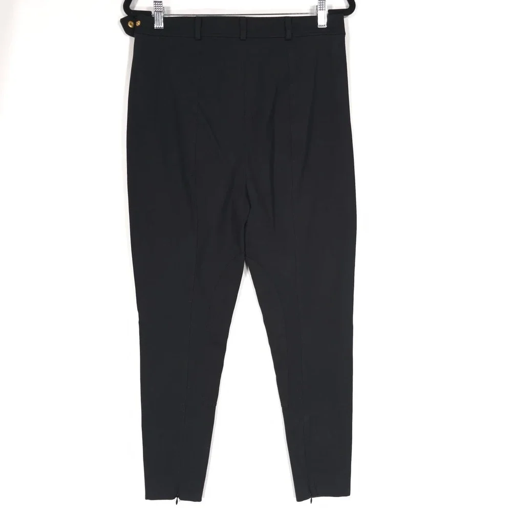 TORY BURCH Women's Dress Pants Size 10 Stretch Cotton Ankle Zip Black 1210-74820